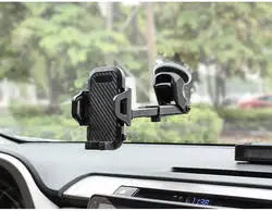 YTGEE New 2 in 1 Telescopic Arm Car Air Vent Phone Cradle ABS Suction Cup Car Mount Mobile Phone Holder for Dashboard Windscreen